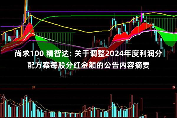 尚求100 精智达: 关于调整2024年度利润分配方案每股分红金额的公告内容摘要