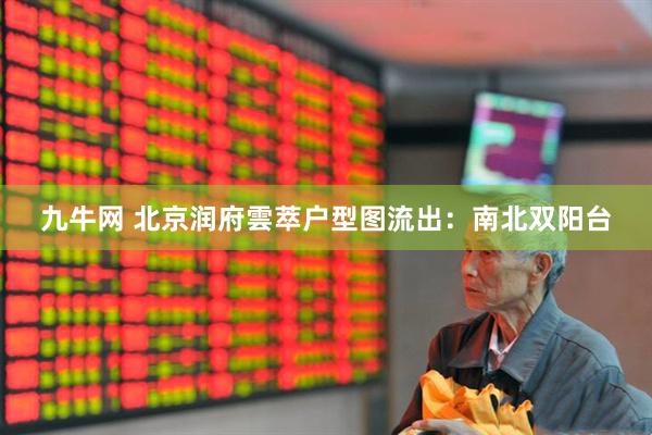九牛网 北京润府雲萃户型图流出：南北双阳台