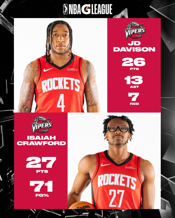 科云汇 G联赛: 戴维森26分&戴申-尼克斯15分, 毒蛇取得赛季首胜